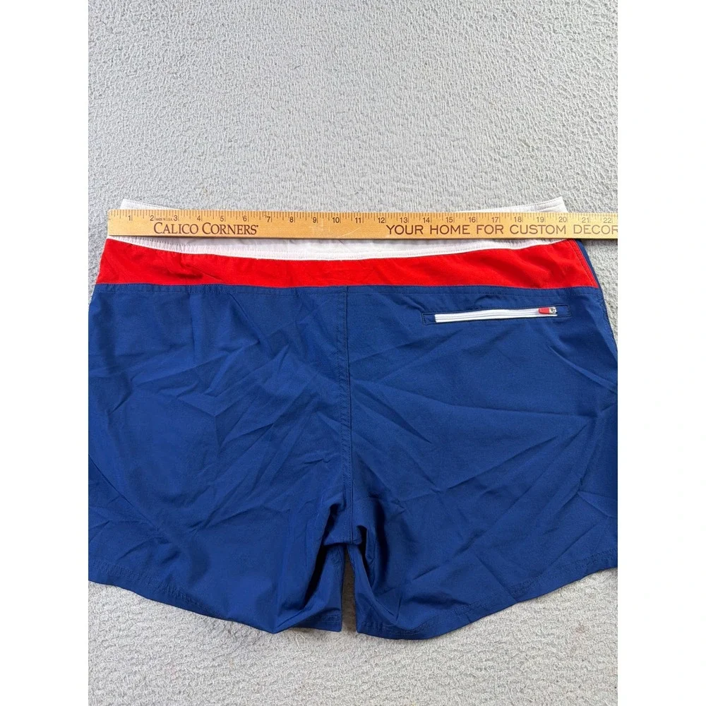 Chubbies Mens XXL Blue White Red Colorblock Shorts Lined Swim Trunks 6